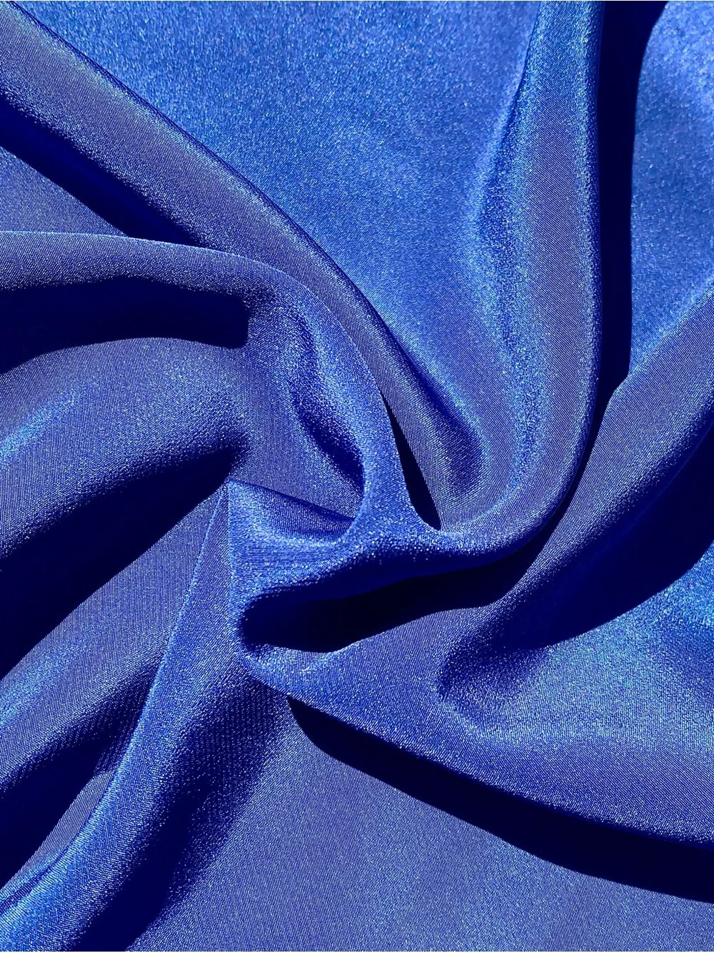 Vintage Blue Secretary Blouse Sz 6 High Neck Long Sleeve Pleated Satin Top